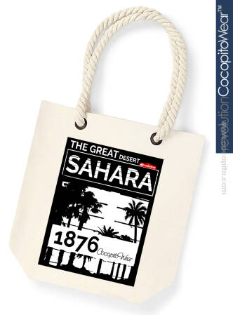The great desert Sahara - Torba plażowa Premium Wymiary: 24 x 40 x 13 cm