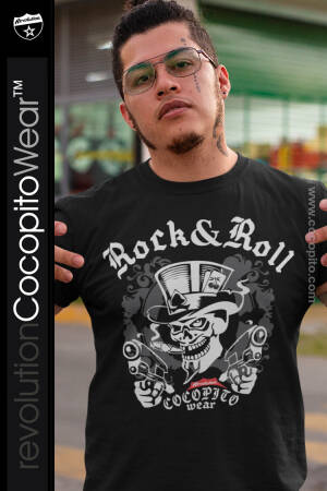 Rock & Roll Cocopito Skull - koszulka męska 