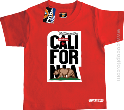 California Bear Symbol - Koszulka dziecięca czerwona 