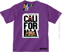 California Bear Symbol - Koszulka dziecięca fiolet 