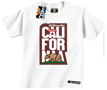California Bear Symbol - Koszulka dziecięca biała 