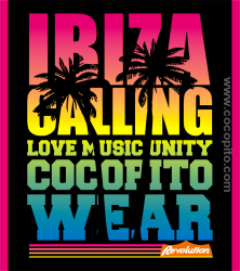 IBIZA CALLING Love Music Unity COCOPITO Wear - bluza męska poster