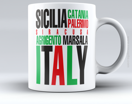 ITALY Sicilia Catana  - Kubek ceramiczny 