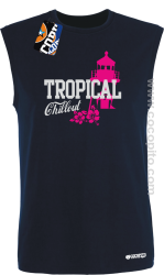 Tropical Chillout Style - Bezrękawnik męski granat