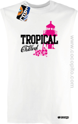 Tropical Chillout Style - Bezrękawnik męski biały 
