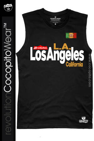 Los Angeles California Flag - koszulka męska bezrękawnik tank top