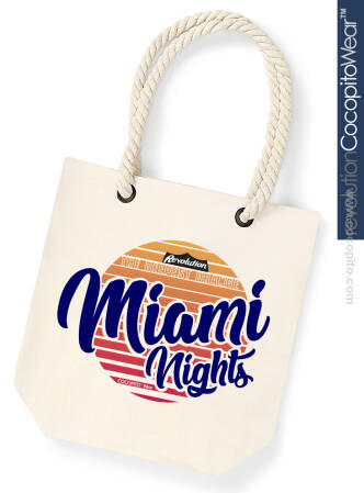 Miami Nights - Torba plażowa Premium Wymiary: 24 x 40 x 13 cm 