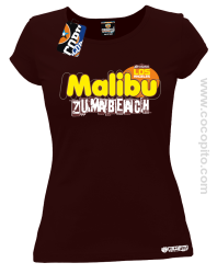 Malibu Beach Zumba Los Angeles - Koszulka damska brąz 