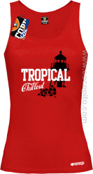 Tropical Chillout Style - Top damski czerwony 