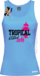 Tropical Chillout Style - Top damski błękit 