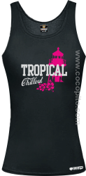 Tropical Chillout Style - Top damski czarny 