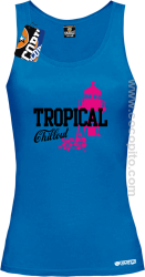 Tropical Chillout Style - Top damski niebieski