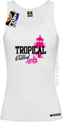 Tropical Chillout Style - Top damski biały 