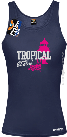 Tropical Chillout Style - Top damski granat
