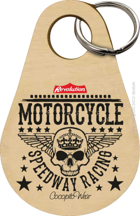 Motorcycle Crown Skull Speedway - Breloczek 