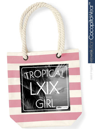 Tropical LXIX since 2000 Girl - Torba plażowa Premium Wymiary: 24 x 40 x 13 cm
