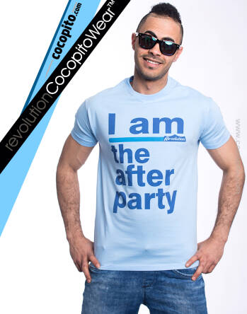 I am the After Party - koszulka męska błękitna sky blue