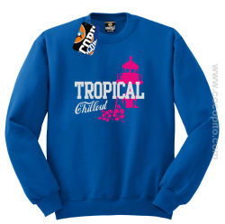 Tropical Chillout Style - Bluza męska standard bez kaptura niebieska 