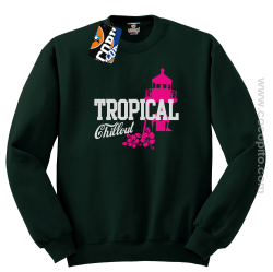 Tropical Chillout Style - Bluza męska standard bez kaptura butelkowa 