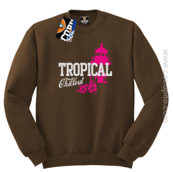 Tropical Chillout Style - Bluza męska standard bez kaptura brąz 