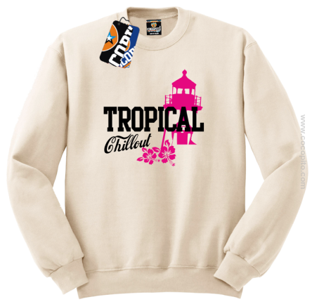Tropical Chillout Style - Bluza męska standard bez kaptura beżowa 