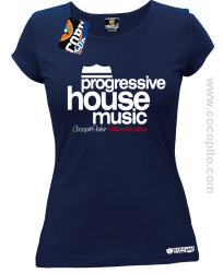 Progressive House MUSIC - Koszulka damska granat