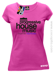 Progressive House MUSIC - Koszulka damska fuchsia 