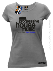 Progressive House MUSIC - Koszulka damska szara 