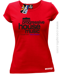 Progressive House MUSIC - Koszulka damska czerwona 