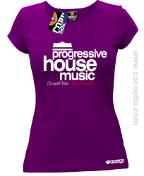 Progressive House MUSIC - Koszulka damska  fiolet 