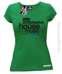 Progressive House MUSIC - Koszulka damska zielona 