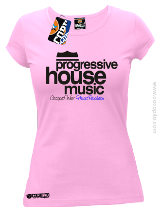 Progressive House MUSIC - Koszulka damska jasny róż  