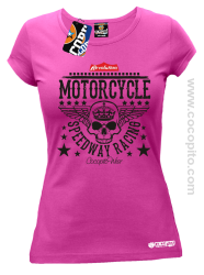 Motorcycle Crown Skull Speedway - Koszulka damska fuchsia 