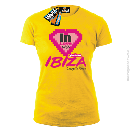 In love with IBIZA - koszulka damska z nadrukiem