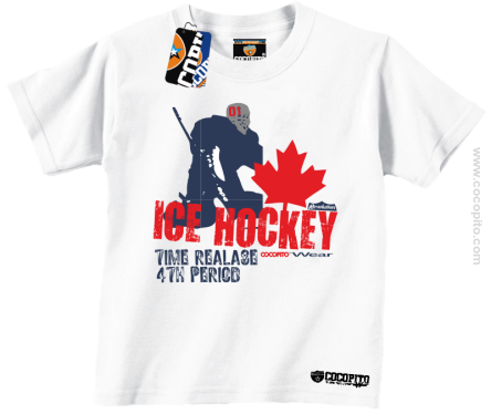 Ice Hockey Time Realase Cocopito - koszulka dziecięca biała