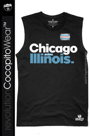 CHICAGO Illinois - koszulka męska bezrękawnik tank top