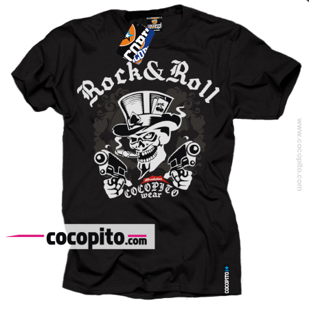 Rock & Roll Cocopito Skull - koszulka męska 