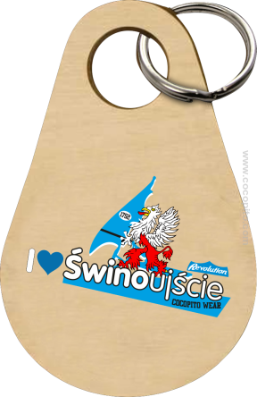 I love Świnoujście Windsurfing - Breloczek 