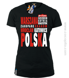 POLSKA Miasta koszulki z nadrukiem na mecz