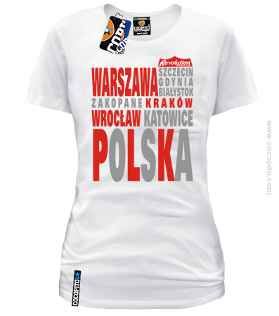 POLSKA Miasta - koszulka damska