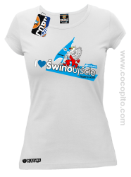 I love Świnoujście Windsurfing - Koszulka damska biała 