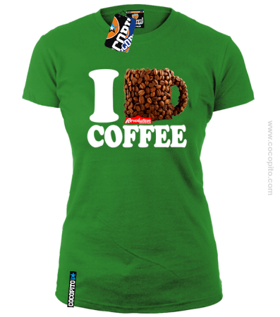 I Love Coffee - koszulka damska COCOPITO Wear