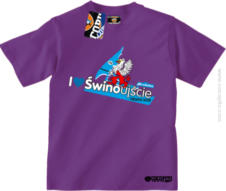 I love Świnoujście Windsurfing - Koszulka dziecięca 
