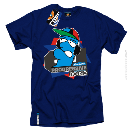 MC DJ Progressive House COCOPITO  - koszulka męska blue tshirt niebieska koszulka