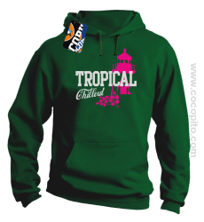 Tropical Chillout Style - Bluza męska z kapturem  zielona 