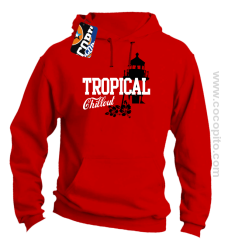 Tropical Chillout Style - Bluza męska z kapturem  czerwona 