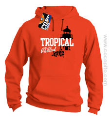 Tropical Chillout Style - Bluza męska z kapturem  pomarańcz 