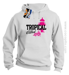 Tropical Chillout Style - Bluza męska z kapturem biała 