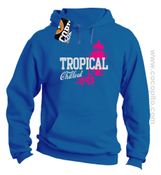 Tropical Chillout Style - Bluza męska z kapturem niebieska