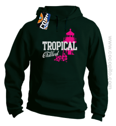 Tropical Chillout Style - Bluza męska z kapturem butelkowa 